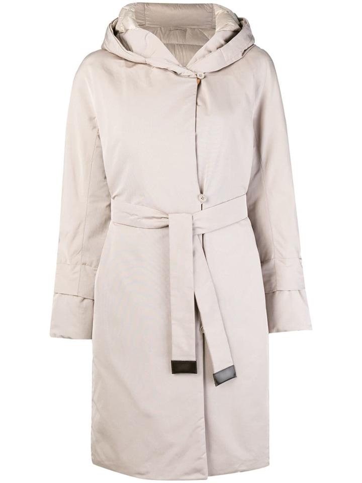 Max Mara Hooded Trench Coat - Nude & Neutrals