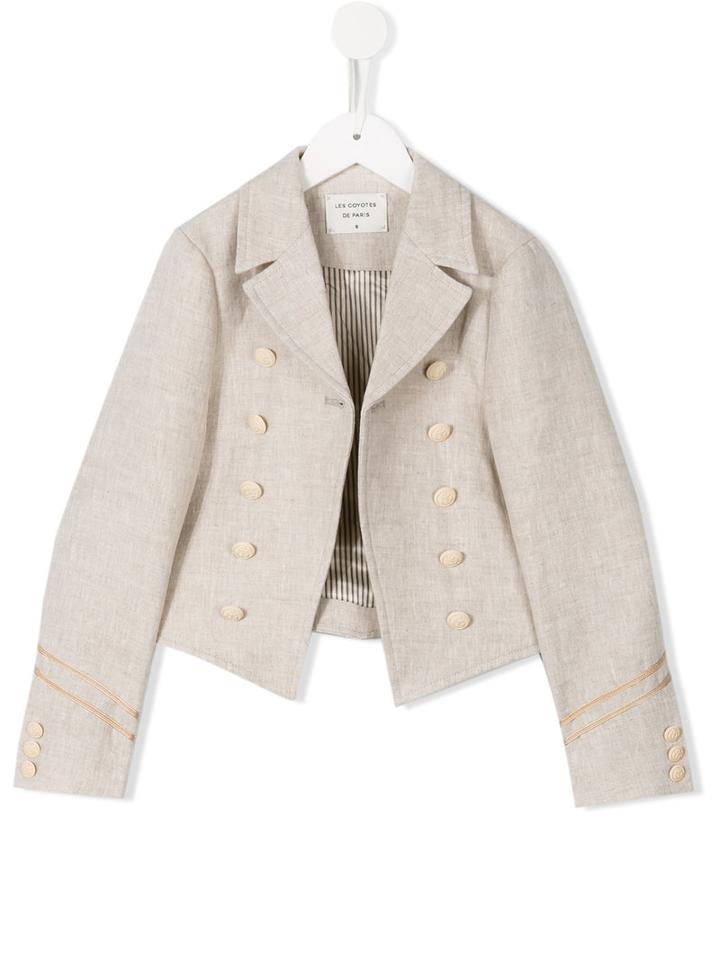 Les Coyotes De Paris Ameli Jacket, Girl's, Size: 10 Yrs, Nude/neutrals