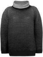 Issey Miyake Loose-fit Striped Jumper - Black