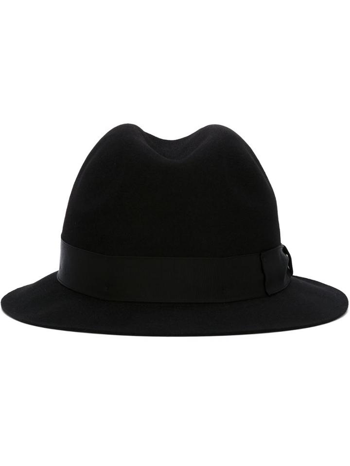 Borsalino Trilby Hat, Men's, Size: 58, Black, Rabbit Fur