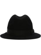 Borsalino Trilby Hat, Men's, Size: 58, Black, Rabbit Fur