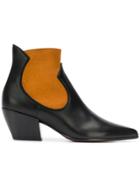 Deimille Two-tone Ankle Boots - Black