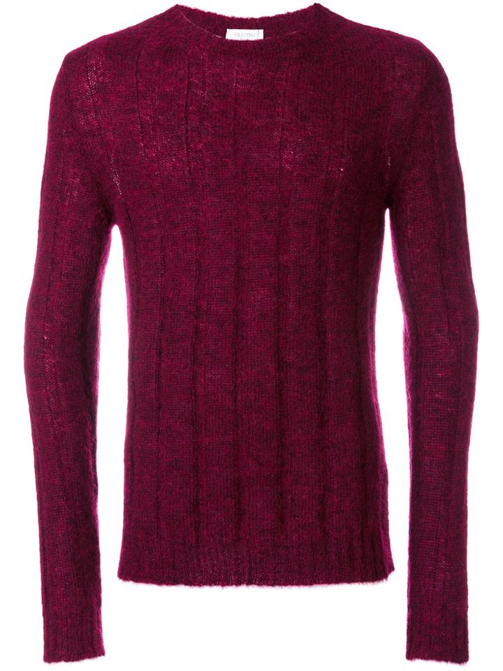 Valentino Ribbed Jumper - Red