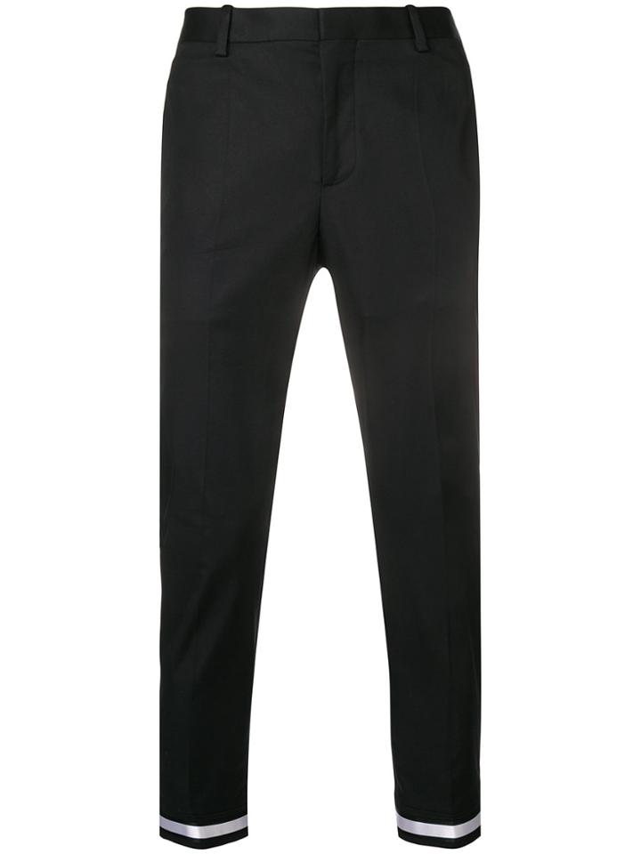 Neil Barrett Striped Cuff Trousers - Black