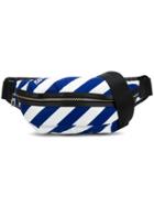 Kenzo Striped Shoulder Bag - White