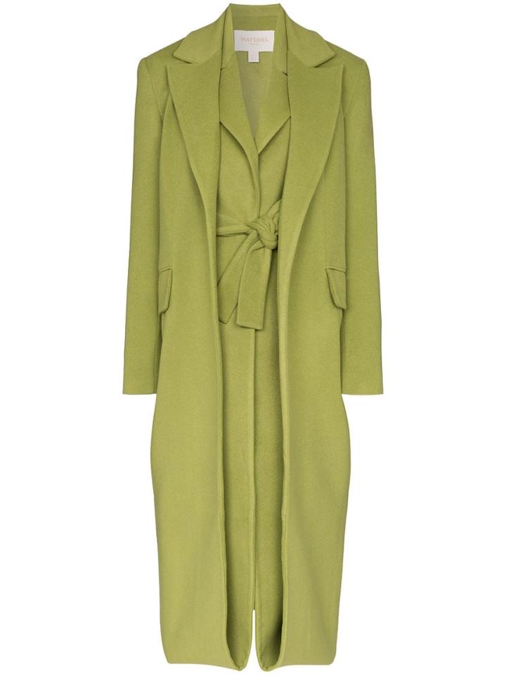 Matériel Layered Wool Coat - Green