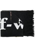 Off-white Leopard Print Scarf - Black