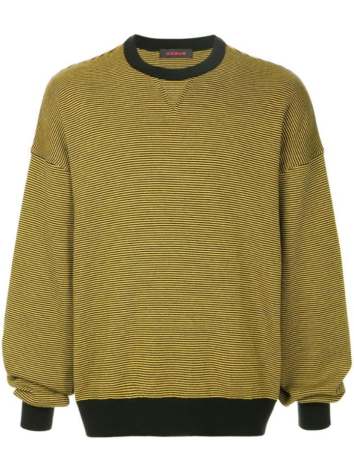 Caban Oversized Striped Sweatshirt - Yellow
