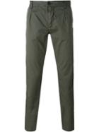 Armani Jeans Pleated Detail Straight Leg Trousers