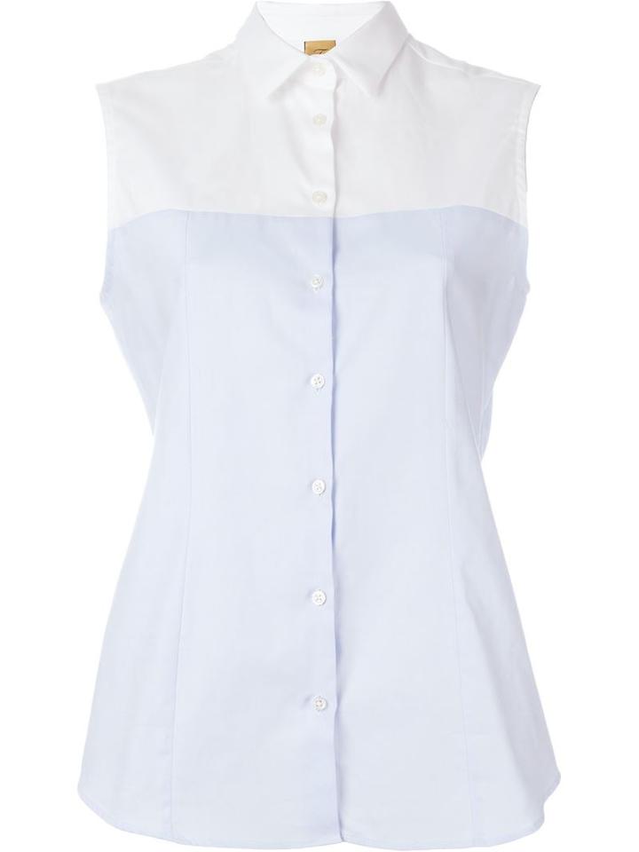 Fay Sleeveless Colour Block Shirt