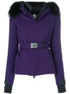 Moncler Grenoble Fur Trim Jacket - Pink & Purple