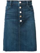 J Brand - Roleen Denim Skirt - Women - Cotton/polyester - 26, Blue, Cotton/polyester