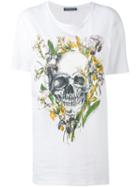 Alexander Mcqueen - Skull Print Boyfriend T-shirt - Women - Cotton - 38, White, Cotton