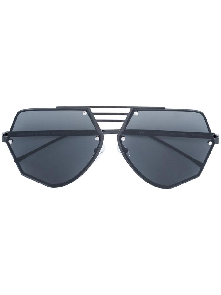 Smoke X Mirrors Geometric Sunglasses - Black