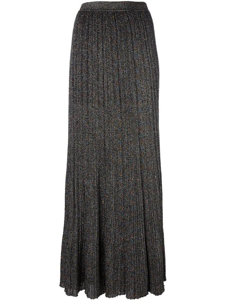 Missoni Glitter Effect Pleated Skirt, Women's, Size: 38, Grey, Cupro/viscose/polyester/silk