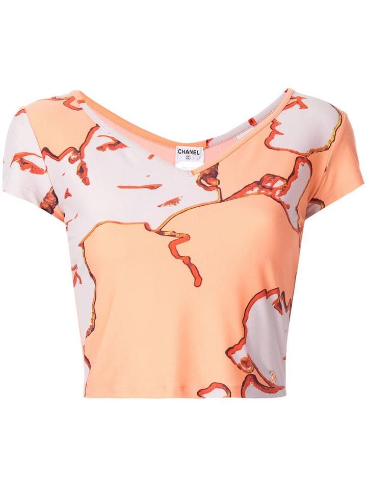 Chanel Pre-owned Cc Logos Short Sleeve Top - Pink