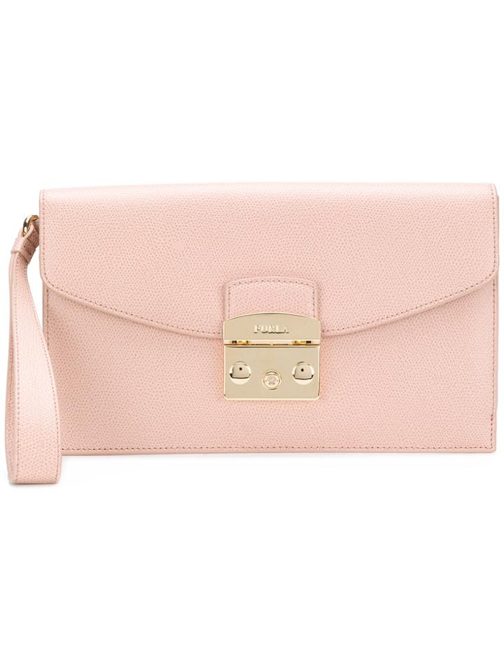 Furla Metropolis Clutch Bag - Pink & Purple