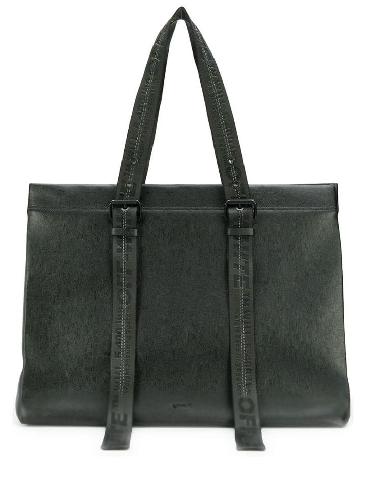Off-white Industrial Strap Tote Bag - Black
