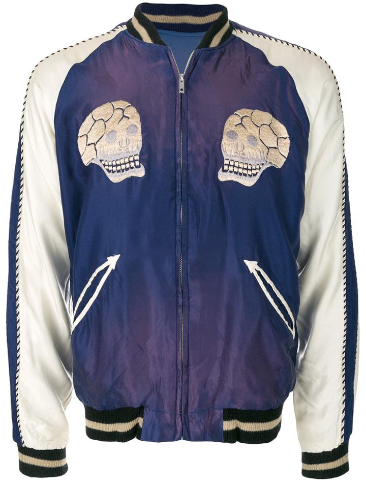 Tailor Toyo Embroidered Bomber Jacket - Blue