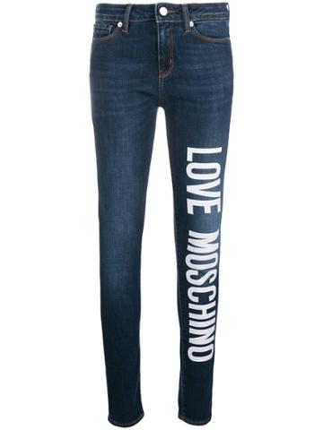 Love Moschino Love Moschino Printed Jeans - Blue
