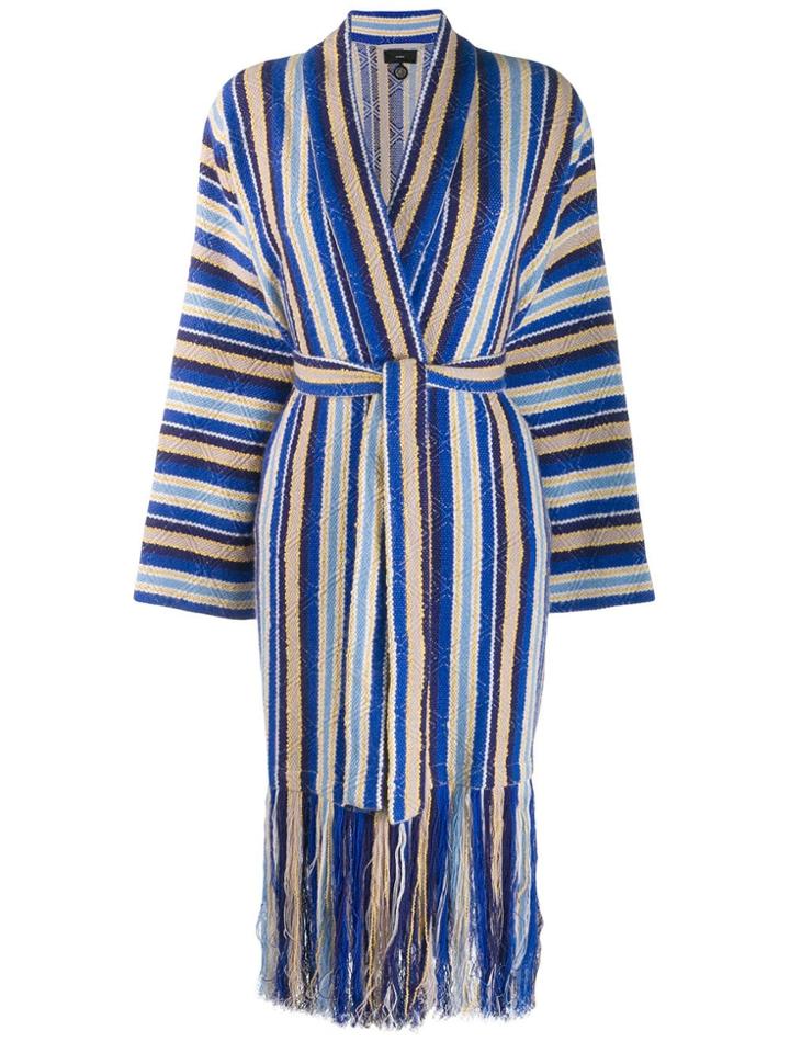 Alanui Jacquard Striped Cardigan - Blue