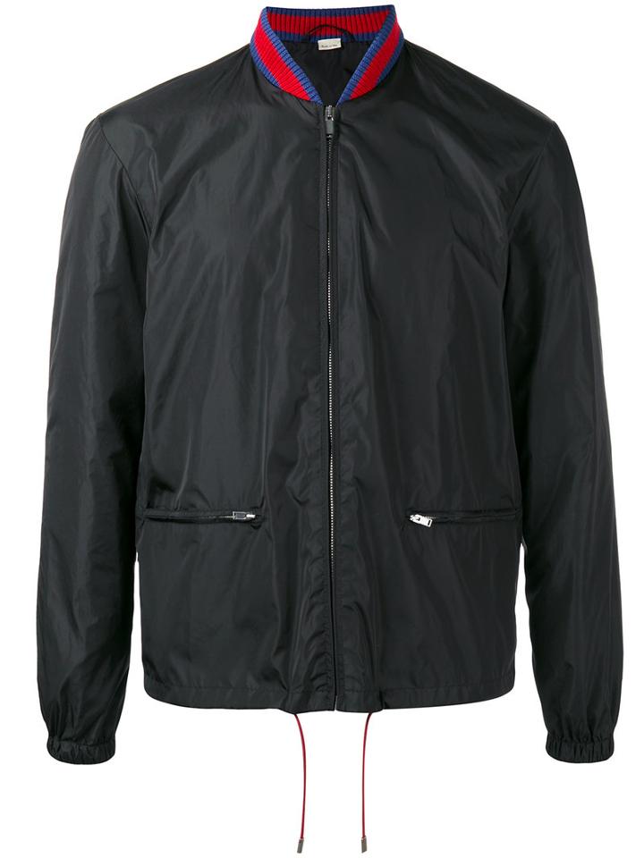 Gucci Kingsnake Print Bomber Jacket, Men's, Size: 54, Black, Polyamide/polyester