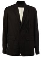 Ann Demeulemeester Grise Strap Detail Blazer, Men's, Size: Medium, Black, Cotton