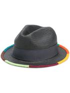 Paul Smith Artist Stripe Border Plaited Hat - Black