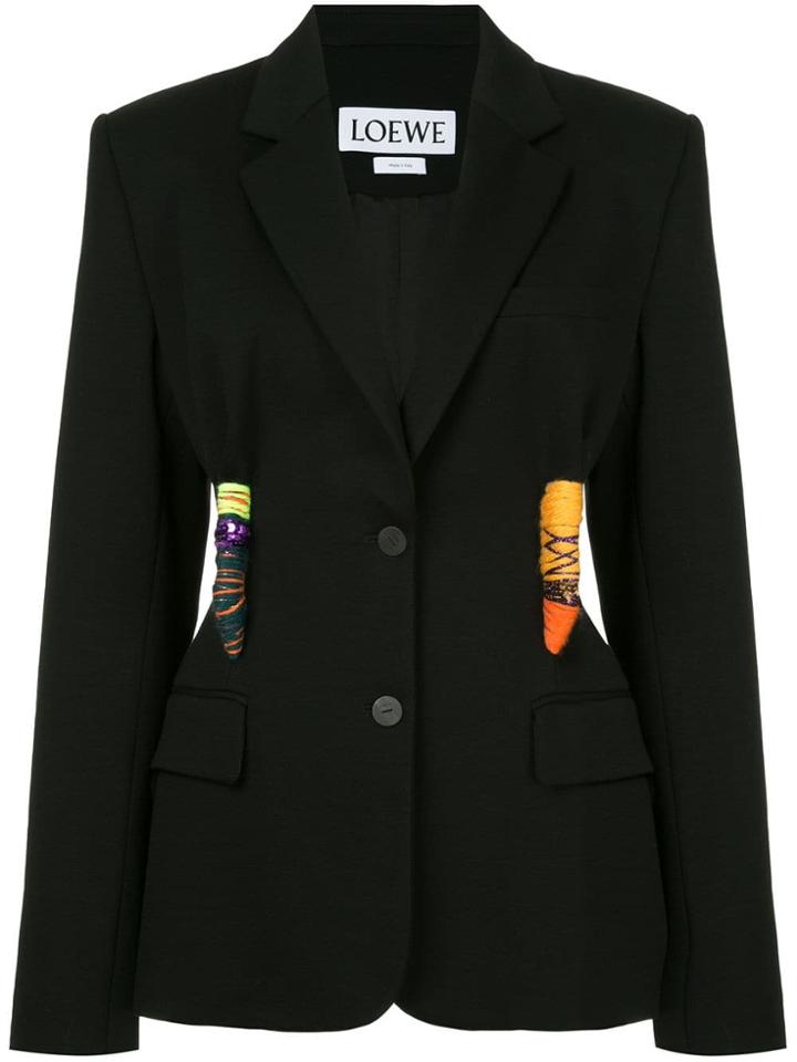 Loewe Appliqué Detail Blazer - Black