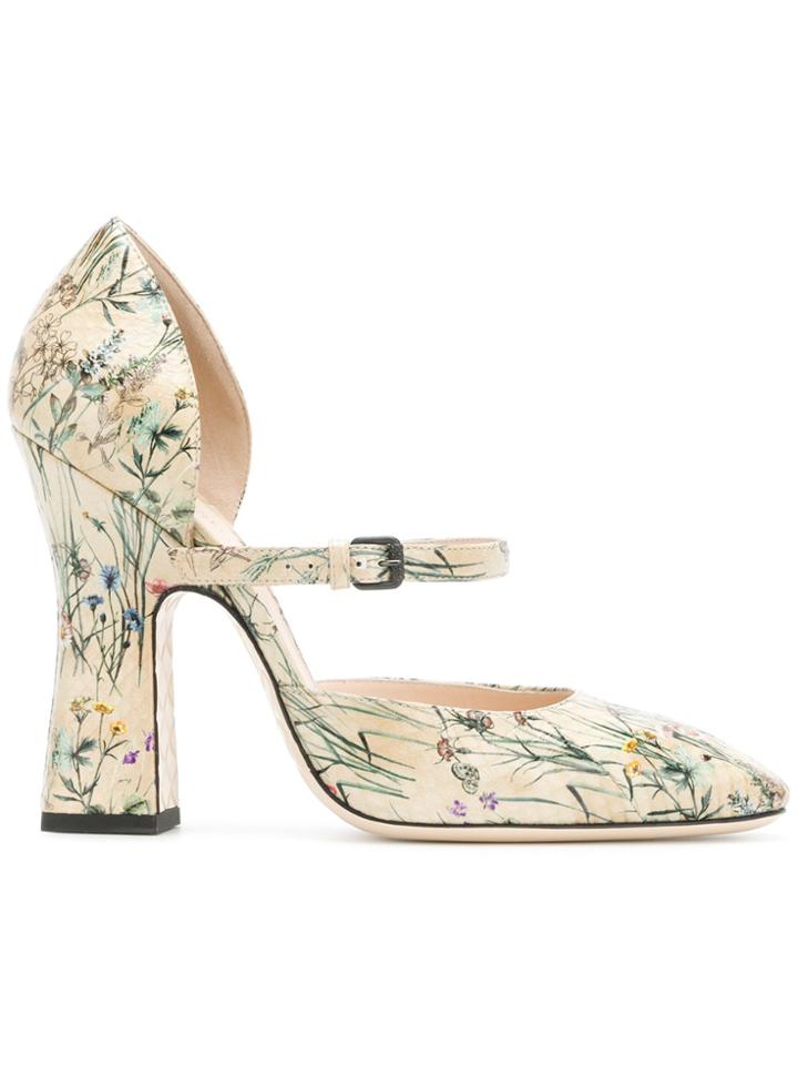 Bottega Veneta Wild Floral Pumps - Nude & Neutrals