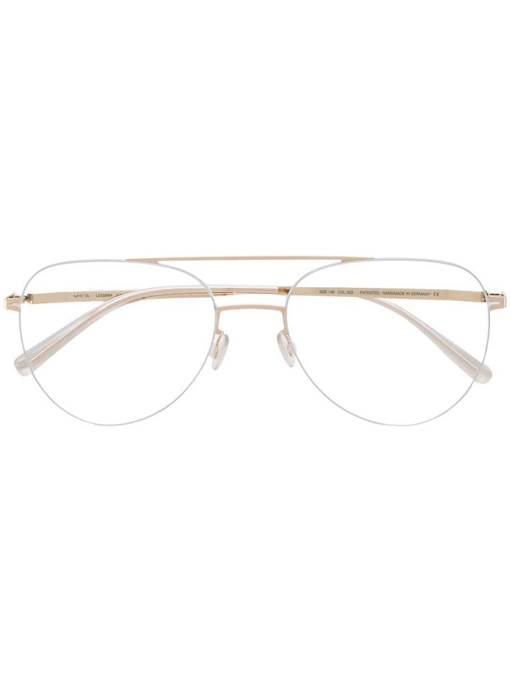 Mykita Jun Aviator-frame Glasses - Gold