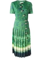 Altuzarra Pleated Dress, Women's, Size: 36, Green, Polyester