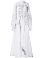 Yuliya Magdych - 'litopys' Dress - Women - Linen/flax - L, White, Linen/flax