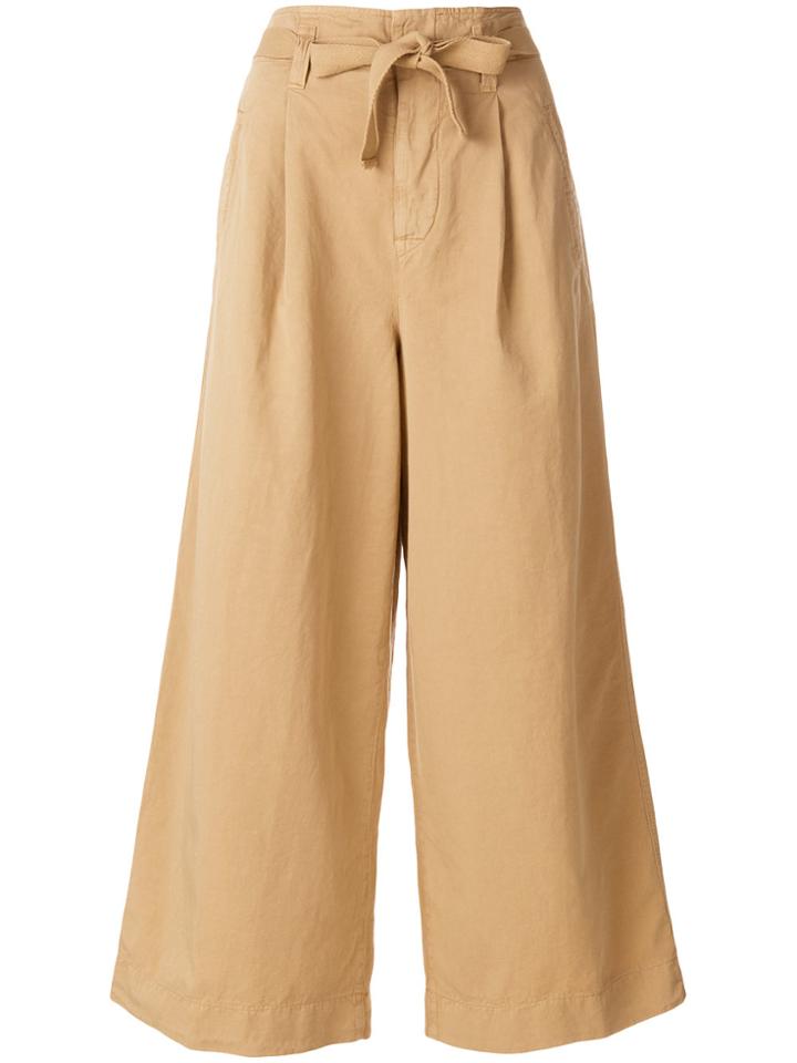 Incotex Tie Waist Wide Leg Trousers - Nude & Neutrals