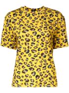 G.v.g.v. Leopard Print T-shirt, Women's, Size: Xs, Yellow/orange, Polyurethane/rayon