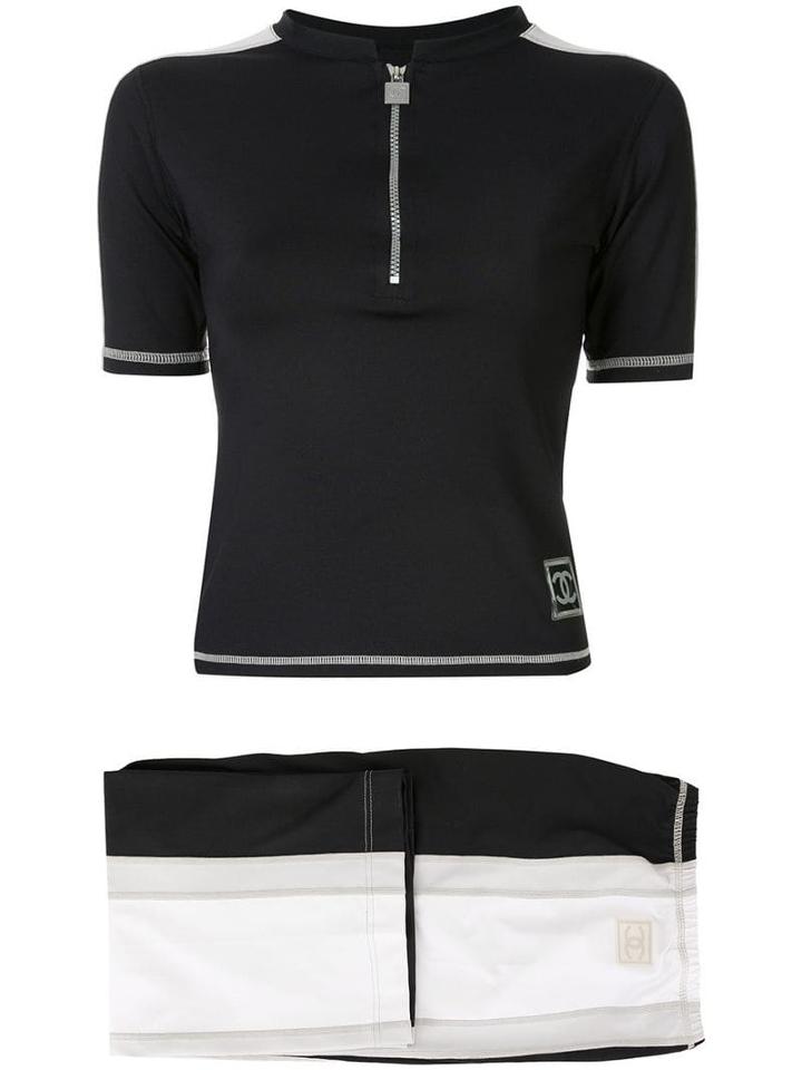 Chanel Pre-owned Short Sleeve Setup Tops Pants - Black