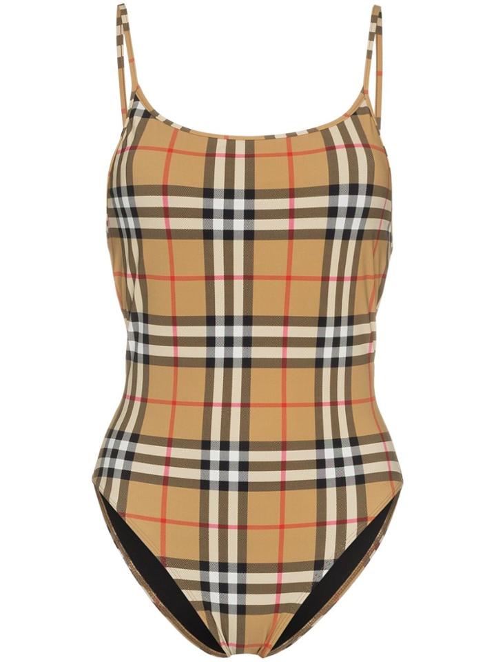 Burberry Hama Classic Check Swimsuit - Neutrals