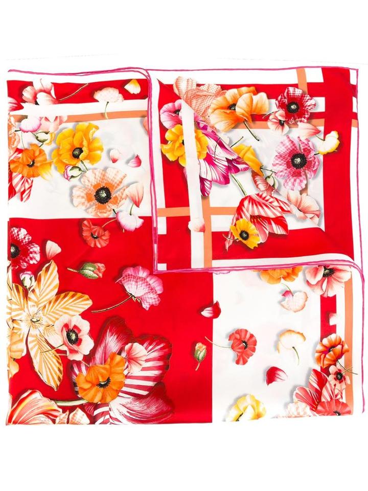 Salvatore Ferragamo Square Panel Floral Scarf, Women's, Silk