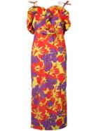 Rosie Assoulin Floral Print Dress, Women's, Size: 4, Cotton/spandex/elastane