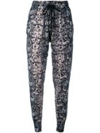 Markus Lupfer Snakeskin Print Track Pants - Multicolour