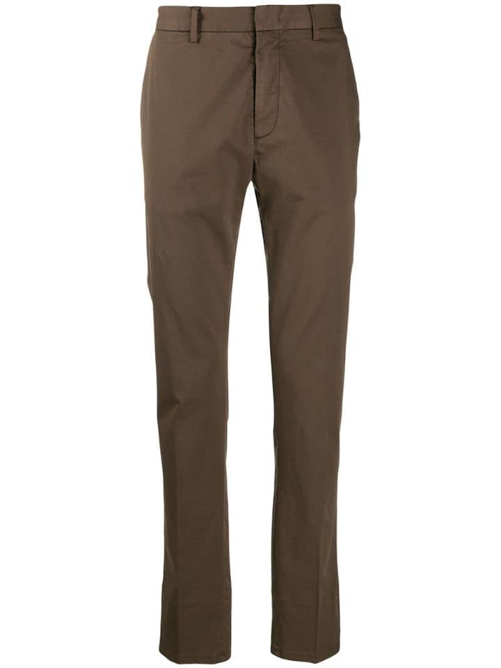 Z Zegna Straight Fit Chinos - Brown
