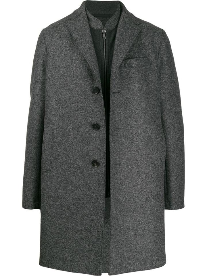 Harris Wharf London Layered Coat - Grey