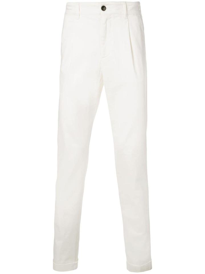 Eleventy Straight Leg Chinos - White