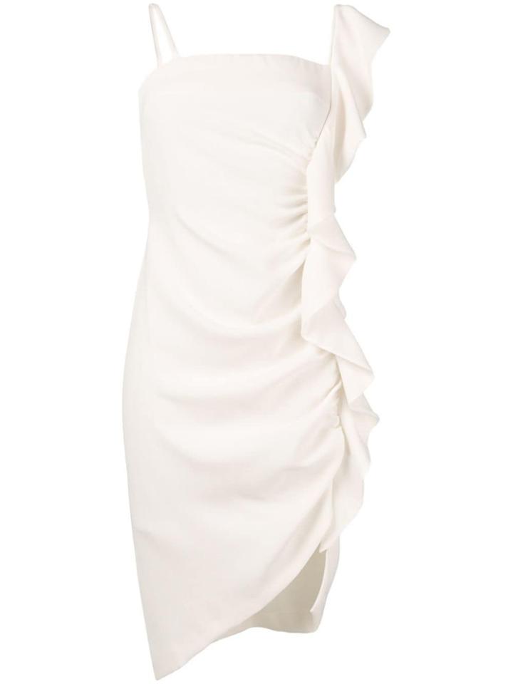 Pinko Sleeveless Ruffle Dress - White