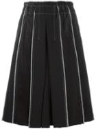 Dkny Exposed Seam Pleated Skirt, Women's, Size: Small, Black, Wool/triacetate/polyester