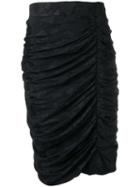 Emanuel Ungaro Pre-owned 1980's Ruched Detail Skirt - Black