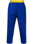 Haider Ackermann Printed Cropped Trousers - Blue