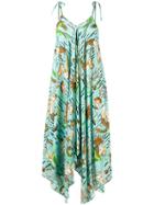 Loewe Printed Handkerchief Hem Dress - Blue