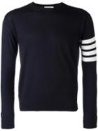 Thom Browne Striped Sleeve Jumper, Men's, Size: 1, Blue, Wool