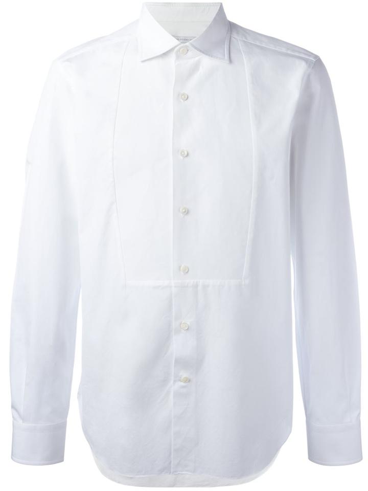 Ermanno Scervino Panel Detailing Shirt, Men's, Size: 56, White, Cotton